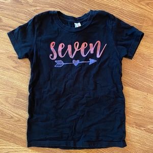 7th Birthday Shirt - Seven Year Old T-Shirt - Size Small